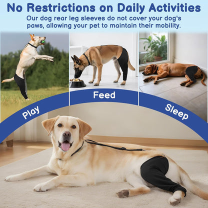 Single Dog Rear Leg Sleeve to Stop Licking, Suit for Post Surgery