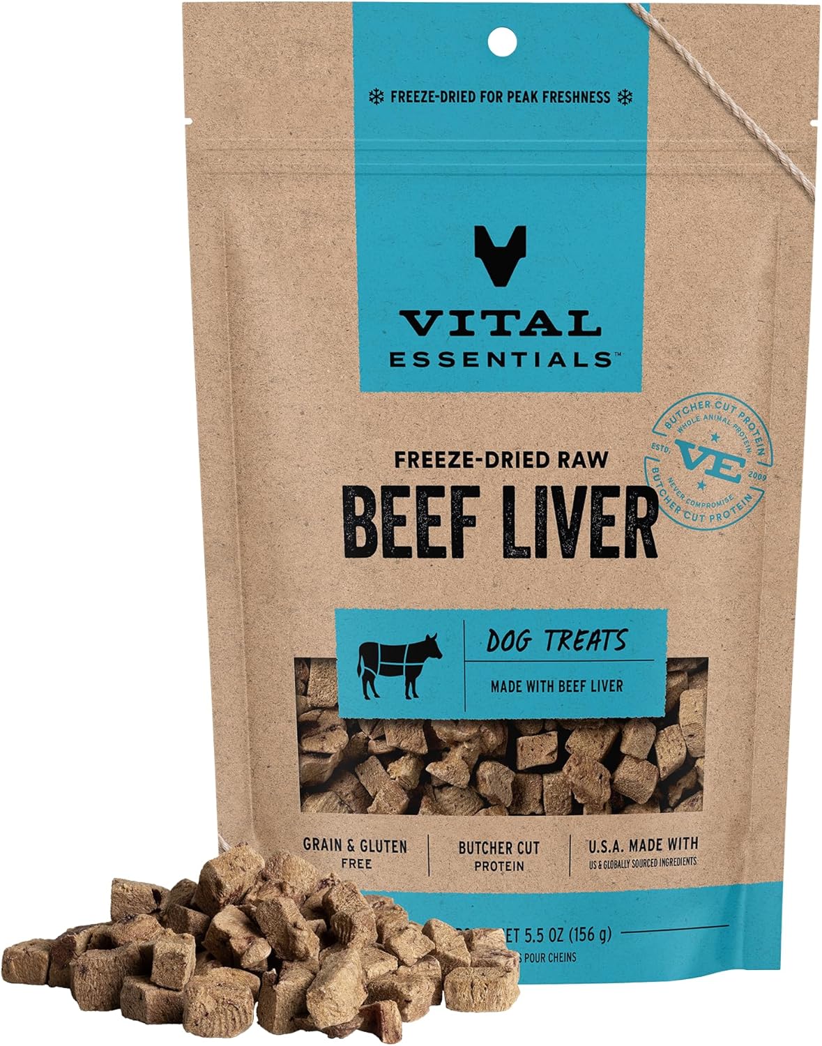 Freeze Dried Dog Treats, Chicken Breast, 2.1 oz Bag