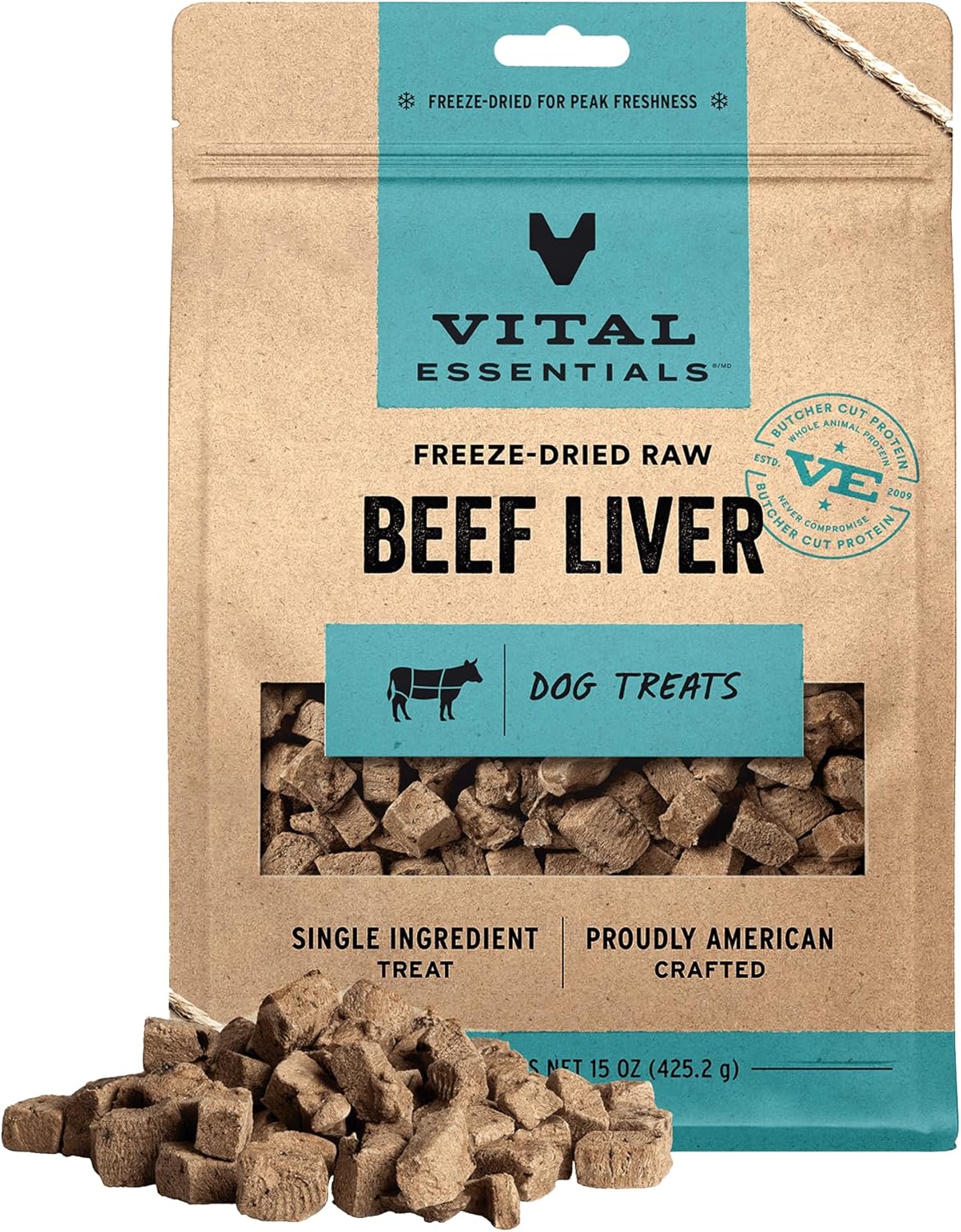 Freeze Dried Dog Treats, Chicken Breast, 2.1 oz Bag