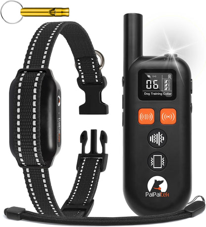 Dog Vibration Collar with Controller for 2 Dogs No Shock, 9 Types of Beeps and Vibrations, 3300ft Range & Upgraded Waterproof Training Collar for Dogs 5-120lbs - No Prongs