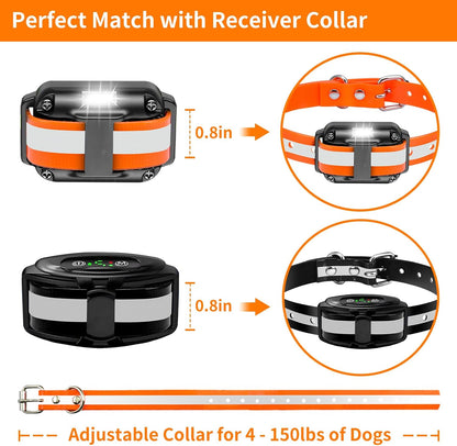 Dog Vibration Collar with Controller for 2 Dogs No Shock, 9 Types of Beeps and Vibrations, 3300ft Range & Upgraded Waterproof Training Collar for Dogs 5-120lbs - No Prongs
