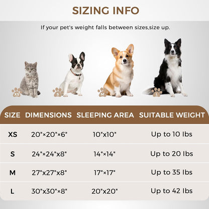 Calming Round Dog Bed & Cat Bed for Indoor Cats, Medium Size Washable Anti-Slip Anti-Anxiety Donut Dog Beds for Small Dogs & Cats, Fluffy Plush Soft Dog Bed(20 Inch, Light Grey)