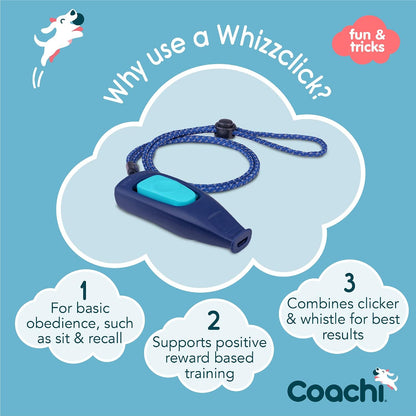 Coachi Whizzclick | Navy/Light Blue Button