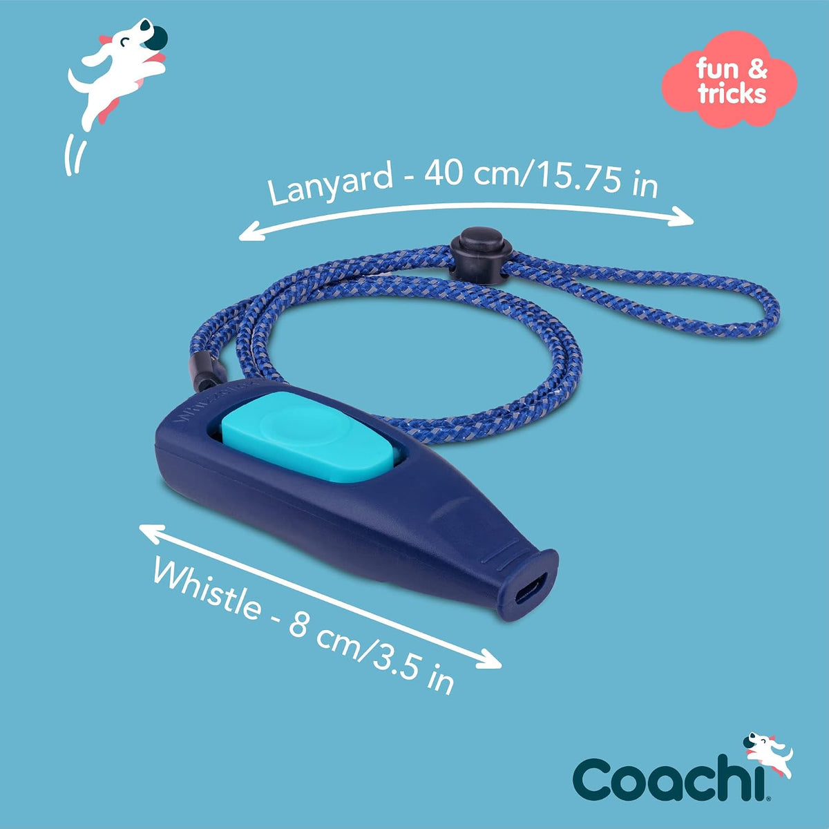 Coachi Whizzclick | Navy/Light Blue Button
