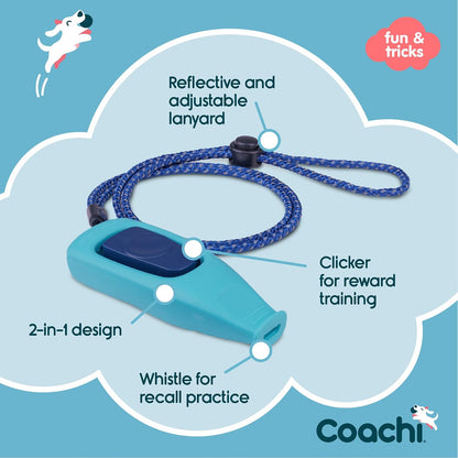 Coachi Whizzclick | Navy/Light Blue Button