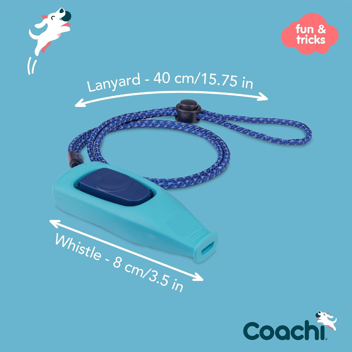 Coachi Whizzclick | Navy/Light Blue Button