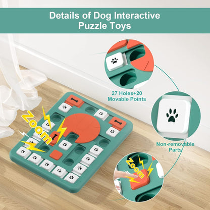 Dog Puzzle Toys, Treat Dispensing Dog Enrichment Toys for IQ Training and Brain Stimulation, Interactive Mentally Stimulating Toys as Gifts for Puppies, Cats, Dogs