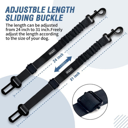 Dog Seat Belt,3 Piece Set Retractable Dog Car Harness Adjustable Dog Seat Belt for Vehicle Nylon Pet Safety Seat Belts Heavy Duty & Elastic