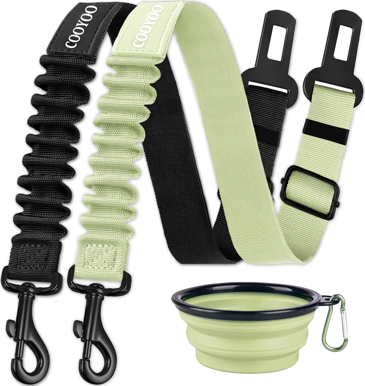 Dog Seat Belt,3 Piece Set Retractable Dog Car Harness Adjustable Dog Seat Belt for Vehicle Nylon Pet Safety Seat Belts Heavy Duty & Elastic