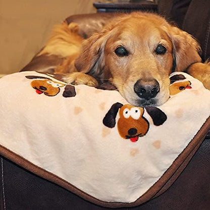 Fleece Blanket for Dogs, Machine Washable, 48 x 30 in