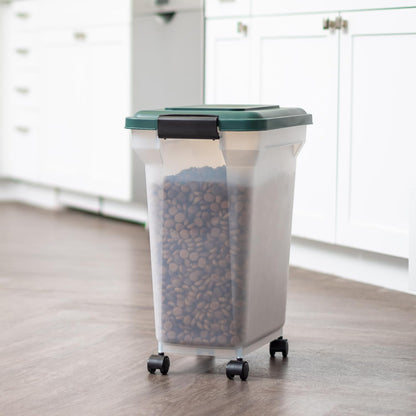 Airtight Pet Food Container, Up to 30 lbs & 11 lbs, Green