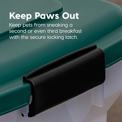 Airtight Pet Food Container, Up to 30 lbs & 11 lbs, Green
