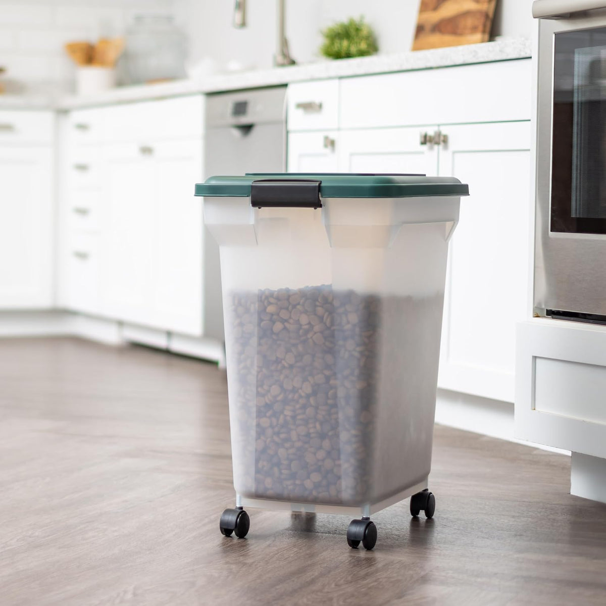 Airtight Pet Food Container, Up to 30 lbs & 11 lbs, Green