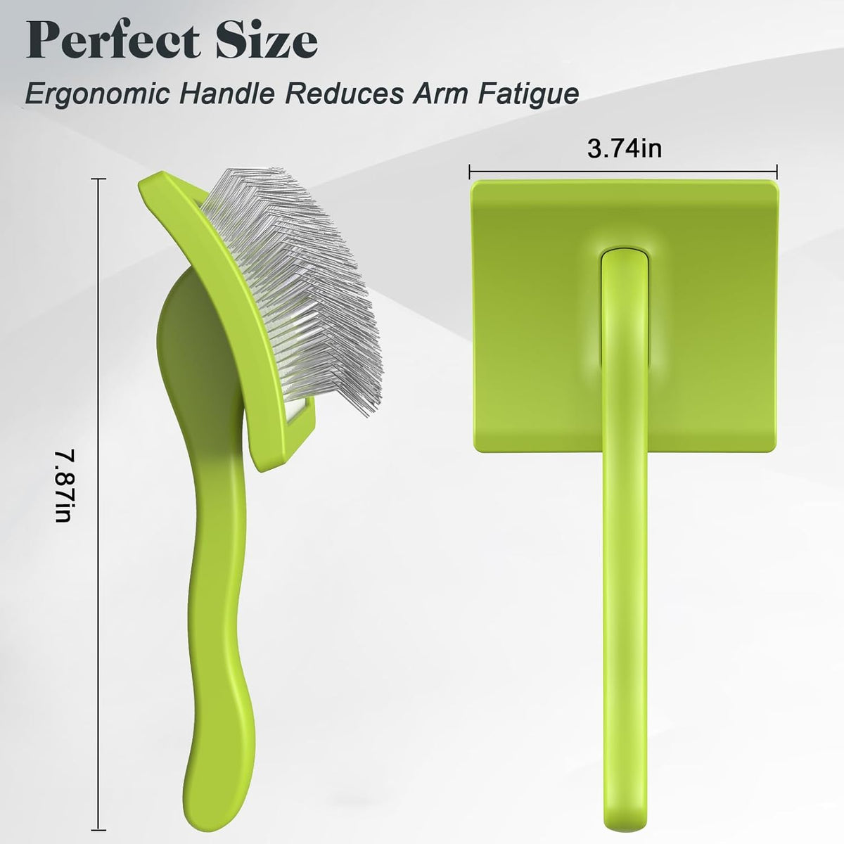 2PCS Slicker Brush for Dogs & Pet Comb,Professional Dog Grooming Brush (Goldendoodles,Poodles,Labradoodles) with Extra Long Pins to Effectively Remove Tangles, Knots and Mats (Blue, Large)