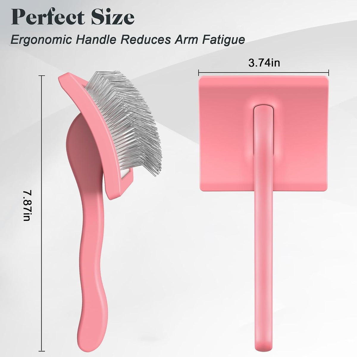 2PCS Slicker Brush for Dogs & Pet Comb,Professional Dog Grooming Brush (Goldendoodles,Poodles,Labradoodles) with Extra Long Pins to Effectively Remove Tangles, Knots and Mats (Blue, Large)