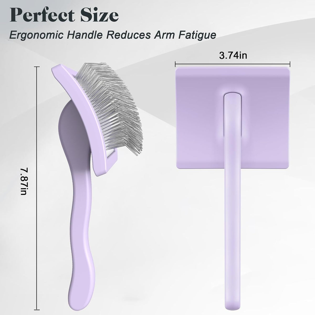2PCS Slicker Brush for Dogs & Pet Comb,Professional Dog Grooming Brush (Goldendoodles,Poodles,Labradoodles) with Extra Long Pins to Effectively Remove Tangles, Knots and Mats (Blue, Large)