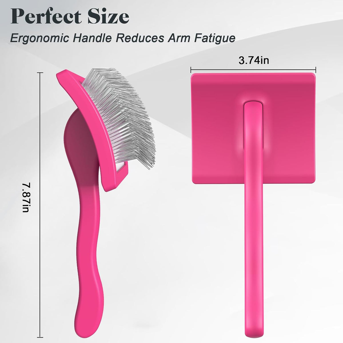 2PCS Slicker Brush for Dogs & Pet Comb,Professional Dog Grooming Brush (Goldendoodles,Poodles,Labradoodles) with Extra Long Pins to Effectively Remove Tangles, Knots and Mats (Blue, Large)