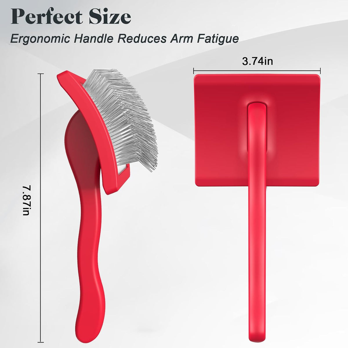 2PCS Slicker Brush for Dogs & Pet Comb,Professional Dog Grooming Brush (Goldendoodles,Poodles,Labradoodles) with Extra Long Pins to Effectively Remove Tangles, Knots and Mats (Blue, Large)