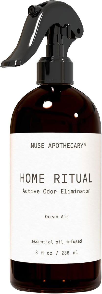 Home Ritual Active Odor Eliminator Spray - Furniture Deodorizer Spray & Bathroom Odor Eliminator for Home - Essential Oil Air Freshener - 4oz, Fresh Linen