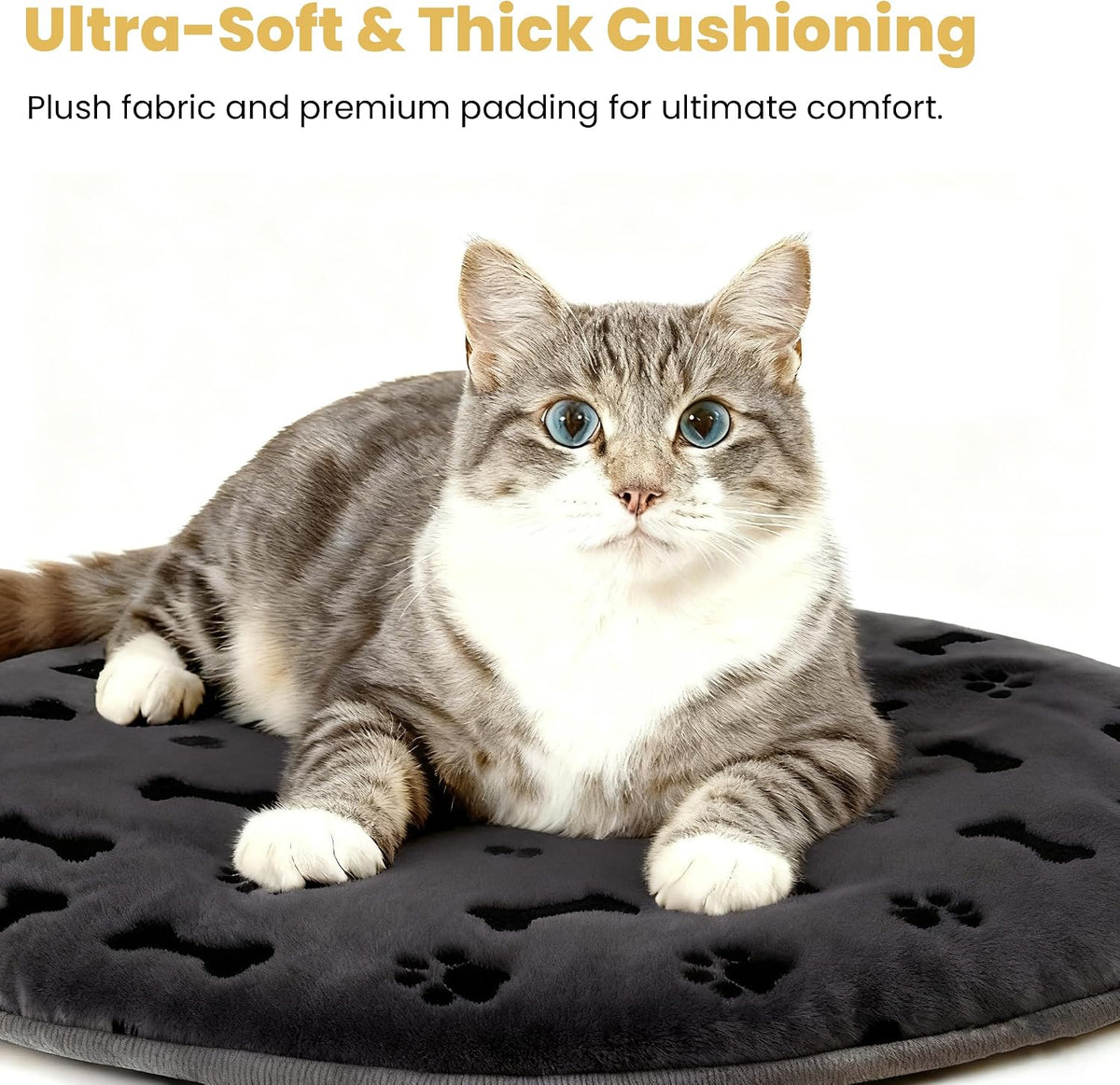 Pet Heating Pad for Cats Dogs Indoor & Sheltered Outdoor Waterproof Heated Cat Bed Heated Dog Bed Chew Resistant Cord Constant Temperature Electric Warming (Brown, S: 16" × 13" × 1.3")