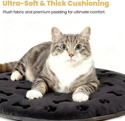 Pet Heating Pad for Cats Dogs Indoor & Sheltered Outdoor Waterproof Heated Cat Bed Heated Dog Bed Chew Resistant Cord Constant Temperature Electric Warming (Brown, S: 16" × 13" × 1.3")