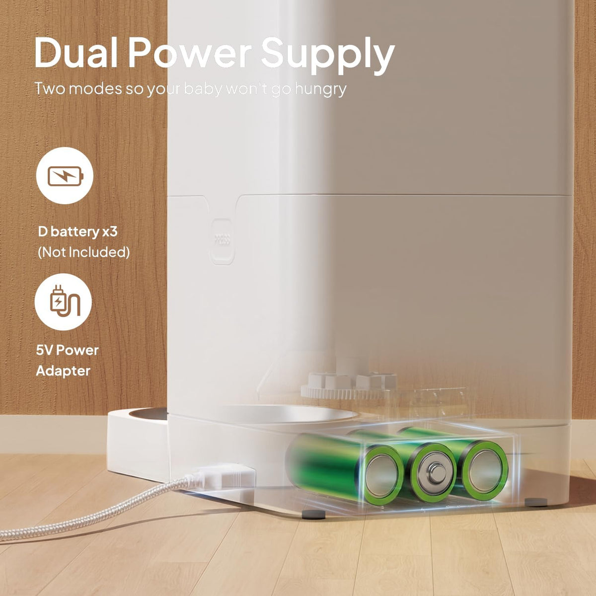 Automatic Cat Feeder, 4L Timed Dry Food Dispenser for Cats & Dogs