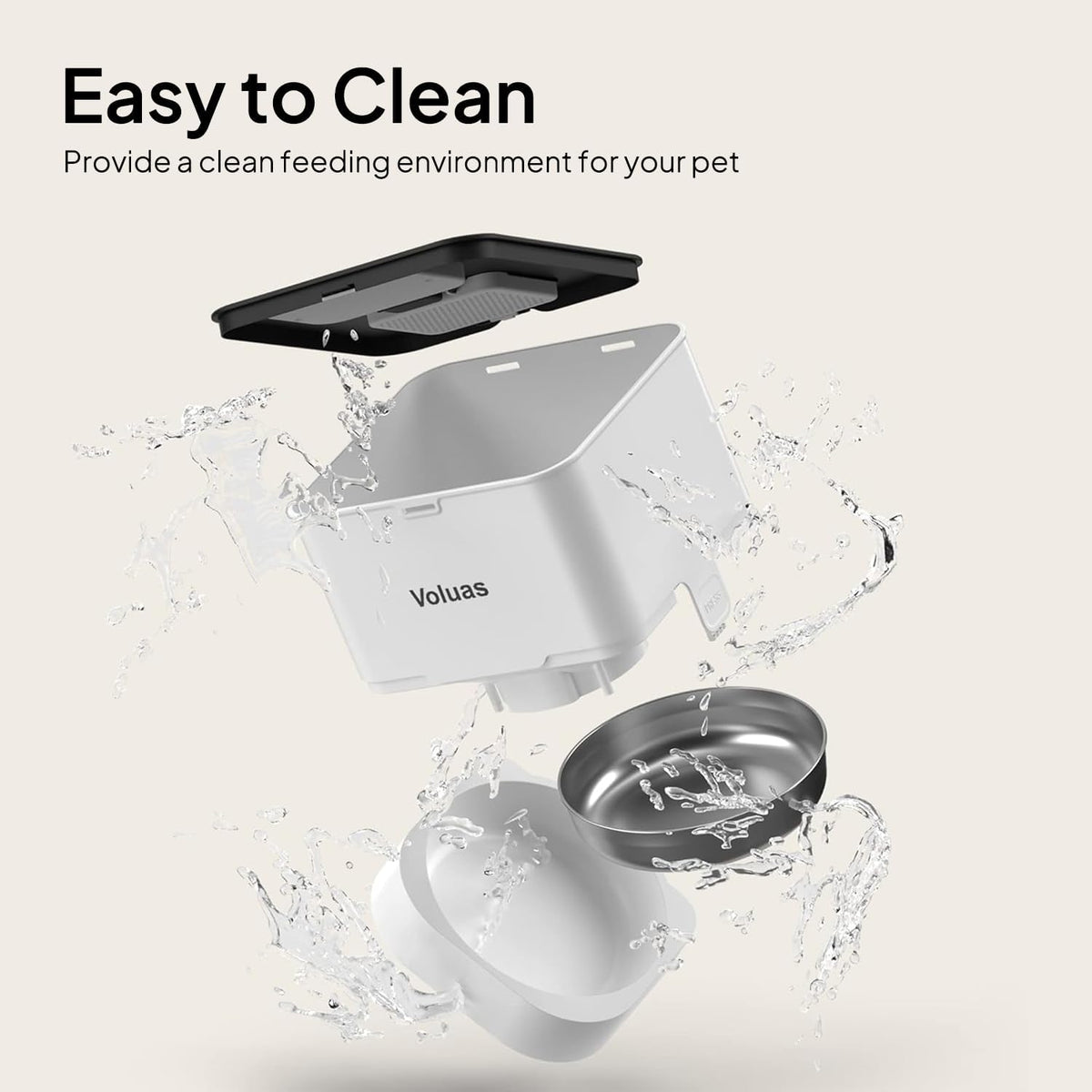 Automatic Cat Feeder, 4L Timed Dry Food Dispenser for Cats & Dogs