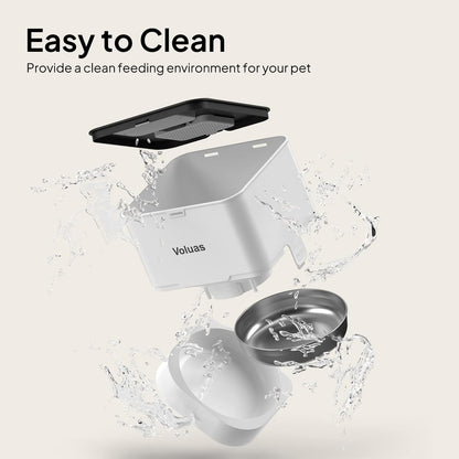 Automatic Cat Feeder, 4L Timed Dry Food Dispenser for Cats & Dogs