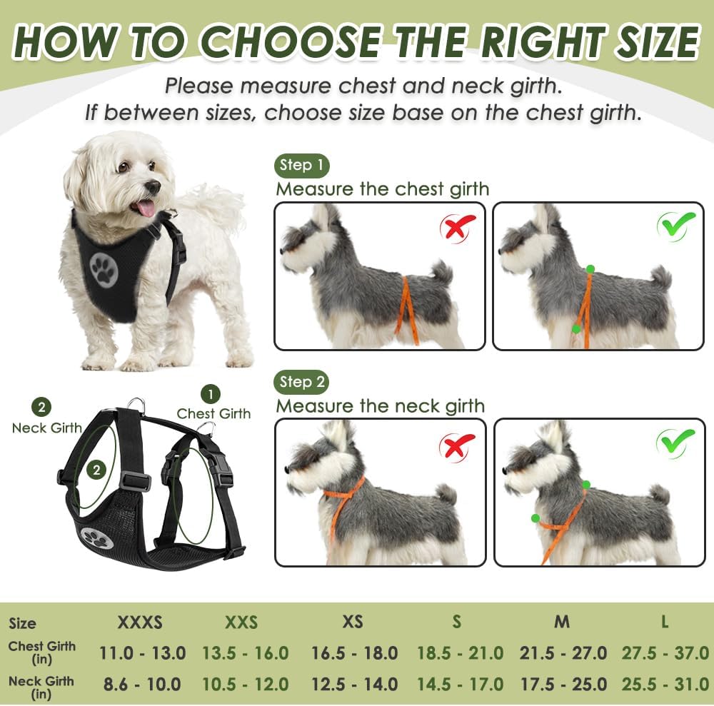 Dog Seat Belt Harness for Car, Dog Car Harness & Seatbelt, FU M | Adjustable Mesh Breathable Harness & Dog Seatbelt Safety Tether with Elastic Bungee & Double Clips for Small Medium Large Pet