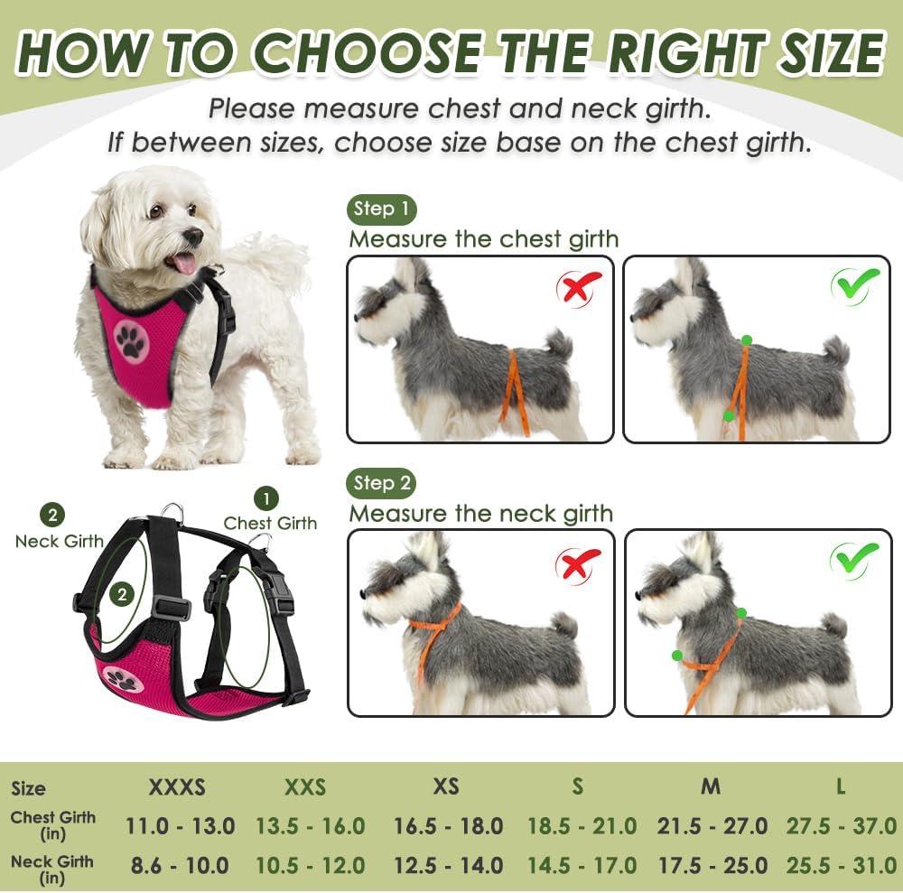 Dog Seat Belt Harness for Car, Dog Car Harness & Seatbelt, FU M | Adjustable Mesh Breathable Harness & Dog Seatbelt Safety Tether with Elastic Bungee & Double Clips for Small Medium Large Pet