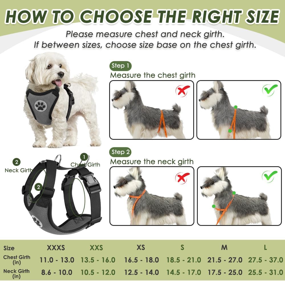 Dog Seat Belt Harness for Car, Dog Car Harness & Seatbelt, FU M | Adjustable Mesh Breathable Harness & Dog Seatbelt Safety Tether with Elastic Bungee & Double Clips for Small Medium Large Pet