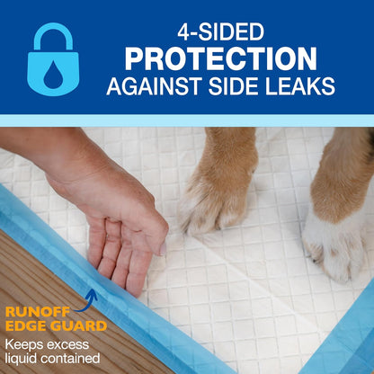Wee-Wee Superior Performance Pee Pads for Dogs with Runoff Barrier Edge Guard Protection, Puppy & Dog Potty Training Pads, Housebreaking Pet Supplies, 27.5" x 44"