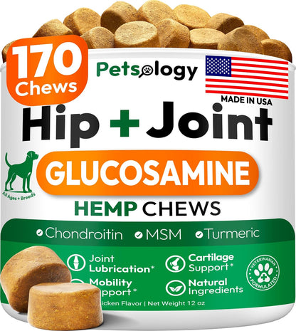 Glucosamine for Dogs - 250 Chews with Chondroitin, Hip and Joint Supplement