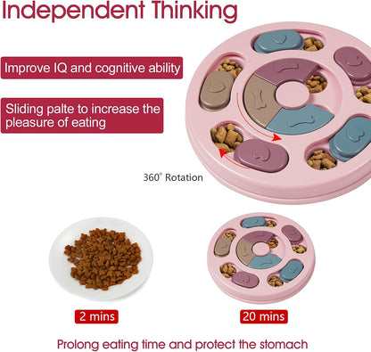 Dog Puzzles,Dogs Food Puzzle Feeder Toys for IQ Training & Mental Enrichment,Dog Treat Puzzle(Pink)