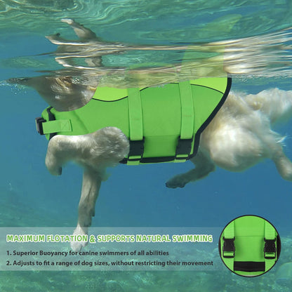 Dog Life Jacket, Cute Shark Dog Life Vest for Swimming Boating with Superior Buoyancy and Rescue Handle, Adjustable Puppy Floating Swim Vest for Small Medium Large Dogs - Pool Blue, M