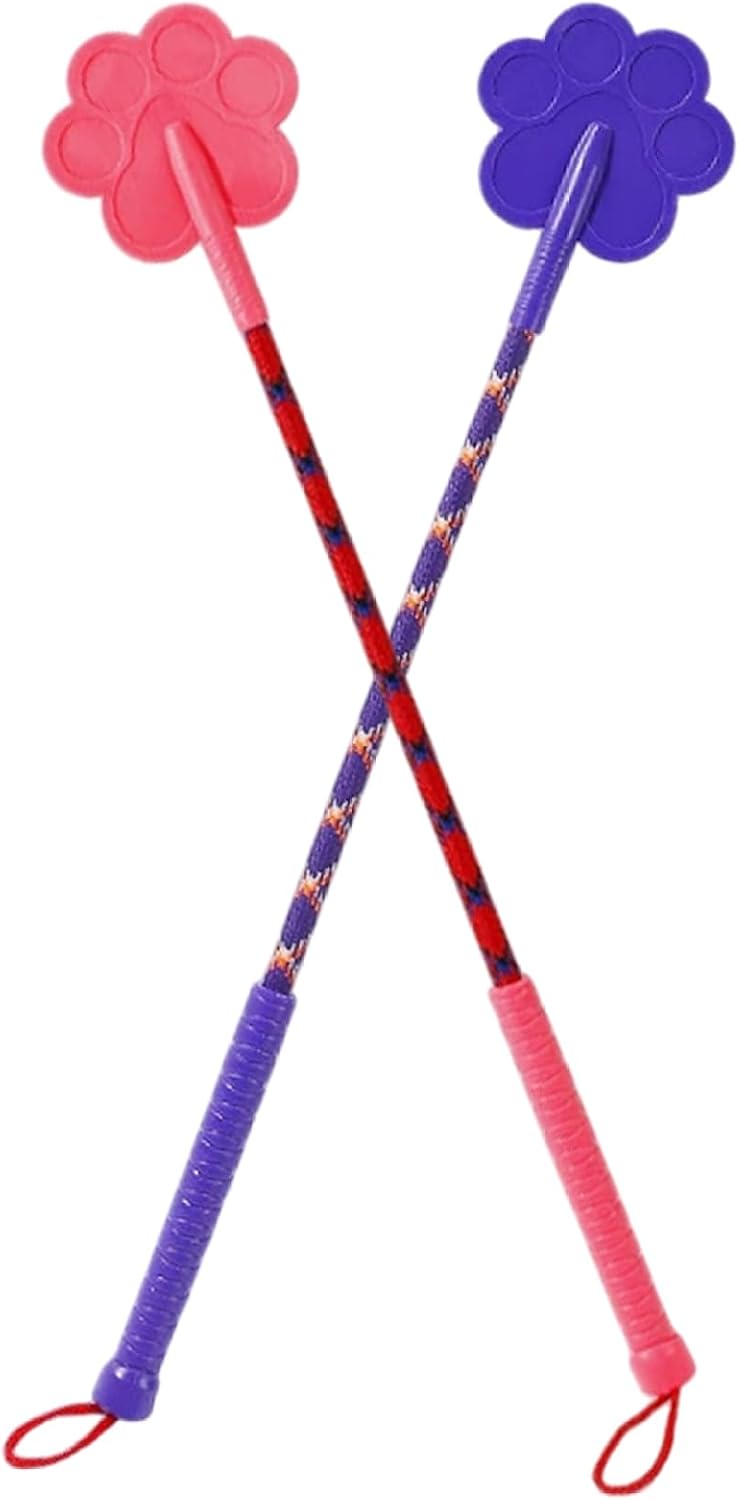 Dog Training Stick - 2Pcs 16.5 Inch Rubber Training Tool with Non-Slip Handle for Puppy