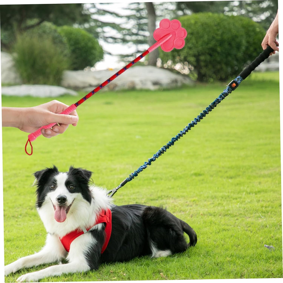 Dog Training Stick - 2Pcs 16.5 Inch Rubber Training Tool with Non-Slip Handle for Puppy