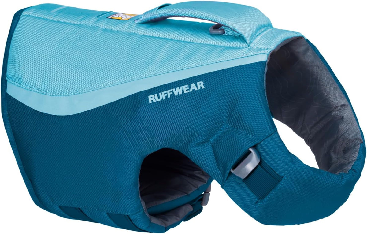 Ruffwear, Float Coat Dog Life Jacket, Swim Vest, Deep Blue, Medium