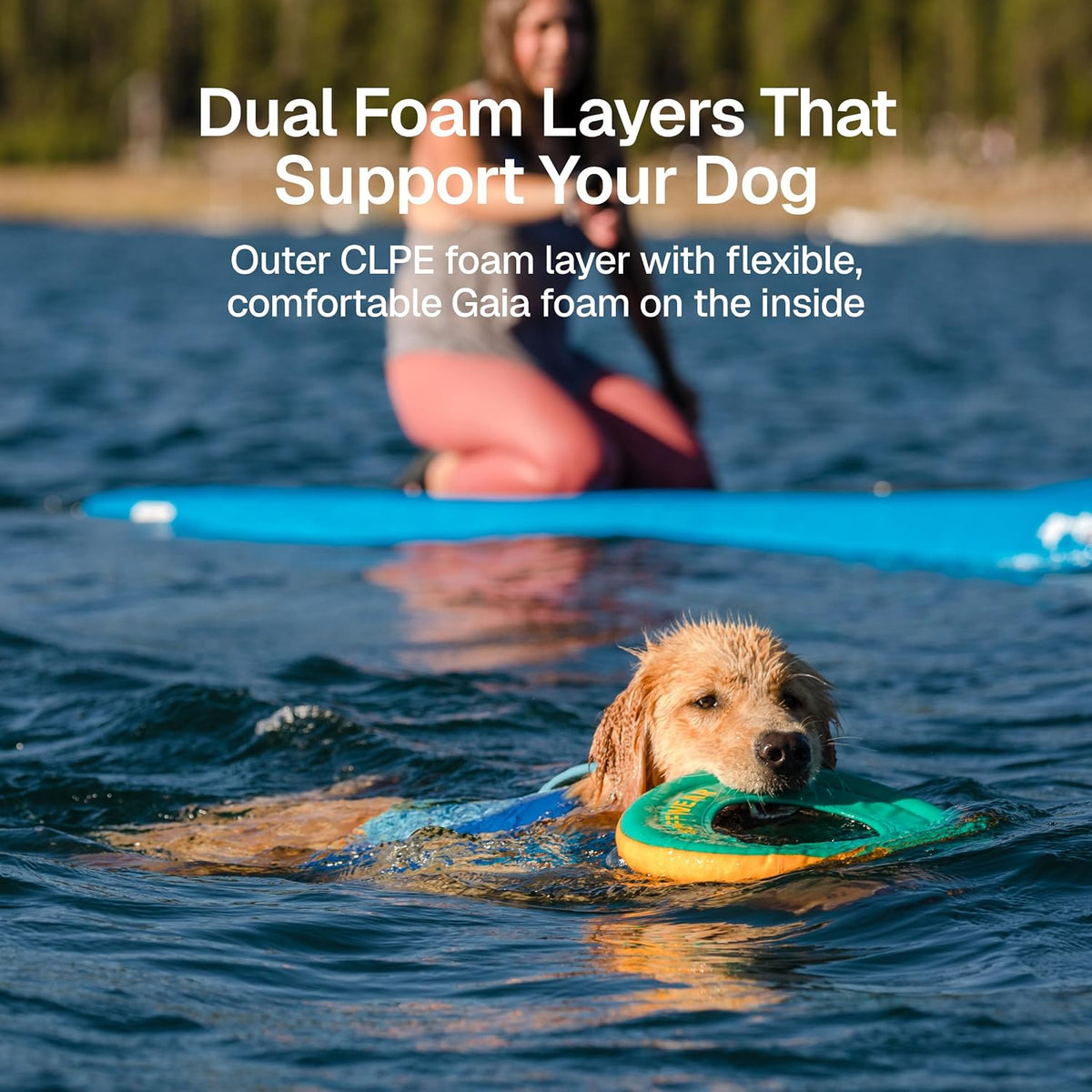 Ruffwear, Float Coat Dog Life Jacket, Swim Vest, Deep Blue, Medium