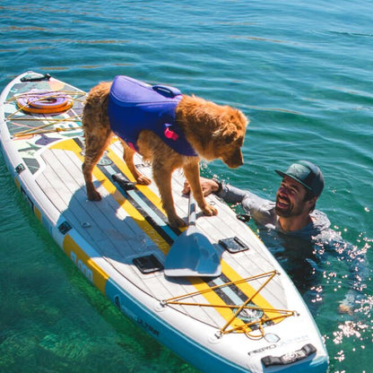 Ruffwear, Float Coat Dog Life Jacket, Swim Vest, Deep Blue, Medium