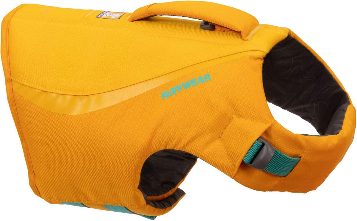 Ruffwear, Float Coat Dog Life Jacket, Swim Vest, Deep Blue, Medium