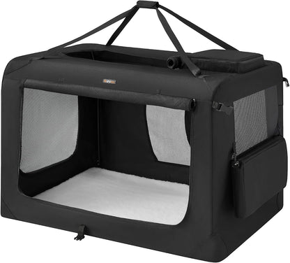 Feandrea Collapsible Soft Dog Crate, Portable Travel Carrier, 48 Inches