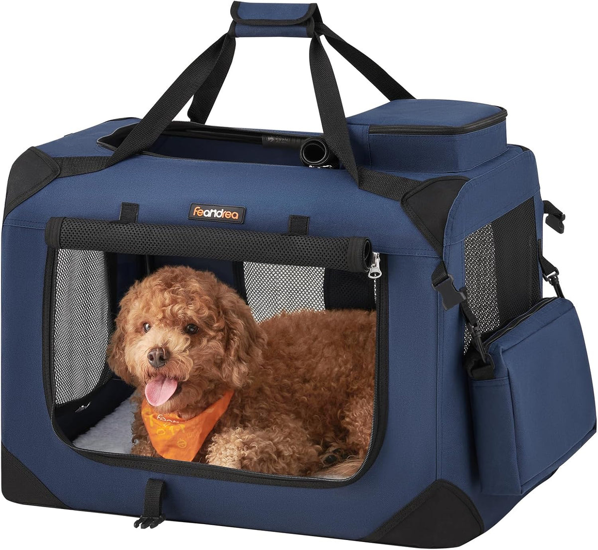 Feandrea Collapsible Soft Dog Crate, Portable Travel Carrier, 48 Inches