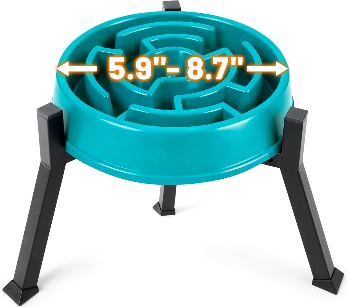 Elevated Dog Bowl Stand Adjustable 8.2"-11" Width for Large Seniors