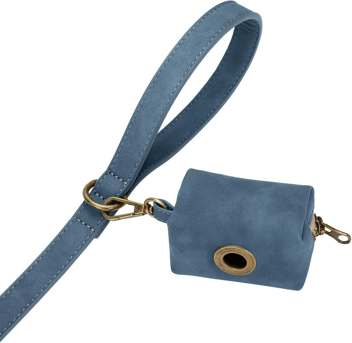 PU Leather Dog Leash for Medium Large Dogs, 3/4in x 5ft, Light Brown
