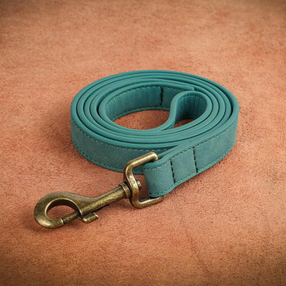 PU Leather Dog Leash for Medium Large Dogs, 3/4in x 5ft, Light Brown