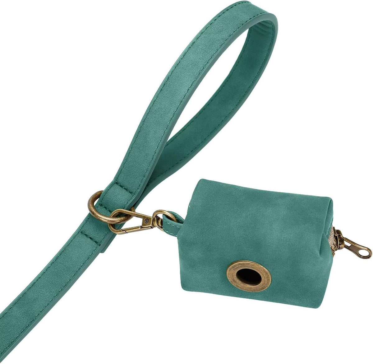 PU Leather Dog Leash for Medium Large Dogs, 3/4in x 5ft, Light Brown