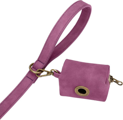 PU Leather Dog Leash for Medium Large Dogs, 3/4in x 5ft, Light Brown