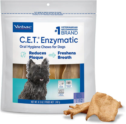 C.E.T. Enzymatic Oral Hygiene Chews for Dogs, Tartar Control, Large