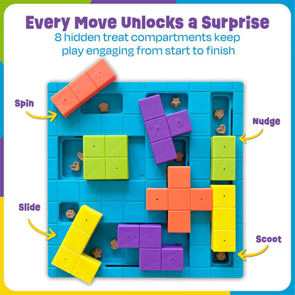 Brain Teaser Treat Puzzle - Dog Puzzle Toys, Interactive Dog Toys, Gifts for Dogs